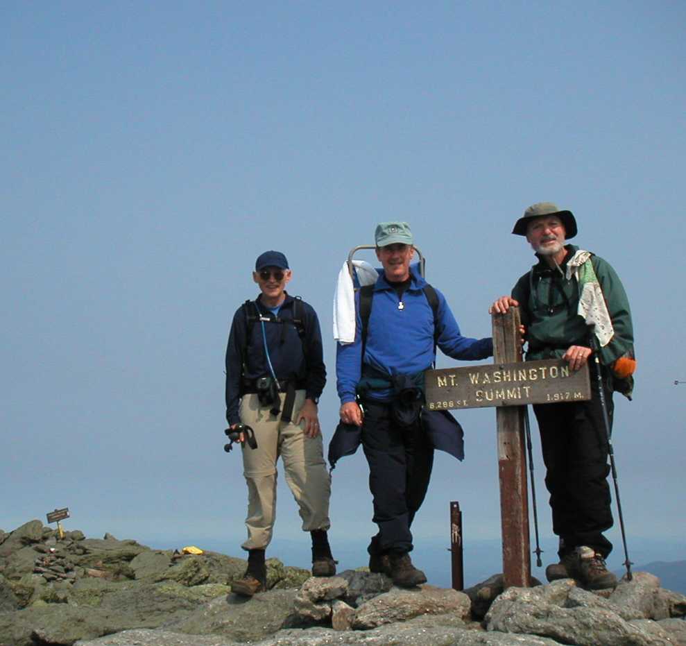 (Photo of group on Mount Washington summit)